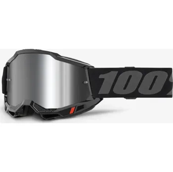 Cyklistická přilba Brýle - 100% Accuri 2 Black - Zrcadlové stříbrné sklo