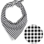 Bavlněný šátek Sandra SA-060 Černo-bílé kostičky 45 x 45 cm