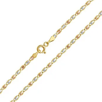 Řetízek Zlatý řetízek Valentino ze žlutého, bílého a růžového zlata s broušenými očky - 2,5 mm varianta 55 cm FNN1424NGYWR-55 cm