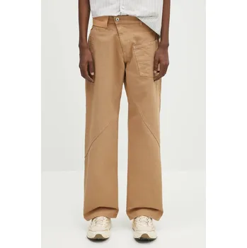 Dámské kalhoty Bavlněné kalhoty JW Anderson Twisted Workwear, 27, béžová, 08X