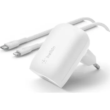 Belkin BOOST CHARGE™ 30W USB-C Power Delivery PPS nástěnná nabíječka + 1m USB-C na lightning kabel, bílá