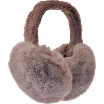 Čepice Klasické plyšové hnědé klapky na uši – 13 cm