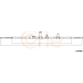 Lanko parkovací brzdy Lanovod parkovací brzdy COFLE 92.1.HY002