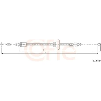 Lanko parkovací brzdy Lanovod parkovací brzdy COFLE 92.11.6814