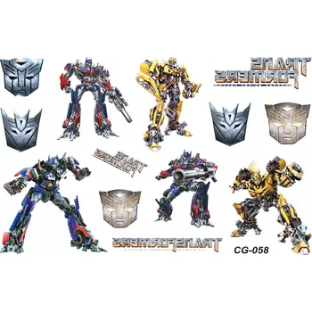 Odstranitelné tetování Smyvatelné tetování pro děti Velká sada Transformers Roboti Dočasné tetování