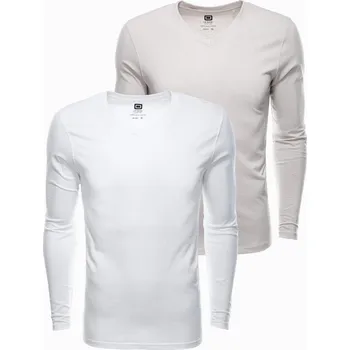 Pánská móda Pánská souprava s dlouhým rukávem V-NECK - mix 2-pack V8 Z41 - XXL