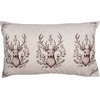 Dekorativní polštářek Béžový obdélníkový povlak na polštář s motivem jelena Gentle Wilderness – 30x50