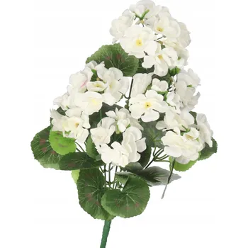 umělá květina UMĚLÉ KVĚTY ROSTLINA PELARGONIE KYTICE 45CM HUSTÁ JAKO ŽIVÁ