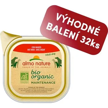 Krmivo pro psa Almo Nature Bio Organic - vanička pro psy s hovězím 100g výhodné balení 32ks