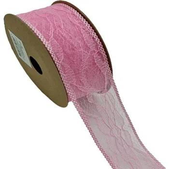 Stuha Dekorační stuha růžová 3,8 cm