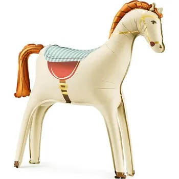 Balónek Velký foliový balónek kůň - bílý 86,5 x 73 cm