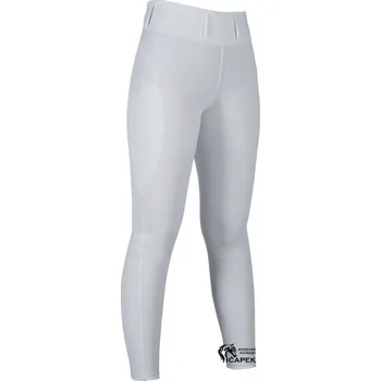 Jezdecké kalhoty Dětské legíny HKM -JIL HIGH WAIST- - Bílá - 158/164