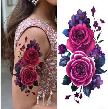 Odstranitelné tetování Dočasné voděodolné tetování - květy TBX-9032