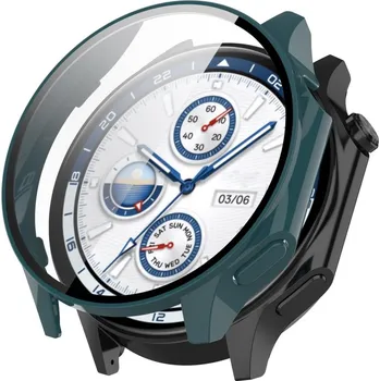 VSECHNONAMOBIL 75669 PC FULL COVER Plastový kryt se sklem pro OnePlus Watch 2 zelený