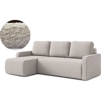 Sedací souprava Rozkládací rohová sedací souprava ELES Levá Béžová