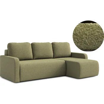 Sedací souprava Rozkládací rohová sedací souprava ELES Pravá Zelená