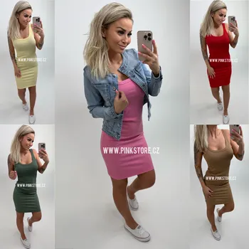 Dámské šaty Šaty BASIC Barva: Tyrkys