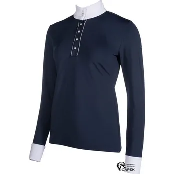 Závodní triko HKM -EMILIA LONG- - Tmavě modrá - S