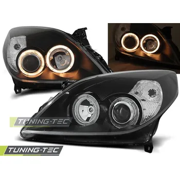 Přední světlomet Tuning-Tec Přední čirá světla Opel Vectra C Facelift (2005 - 2008) - černé - Angel Eyes
