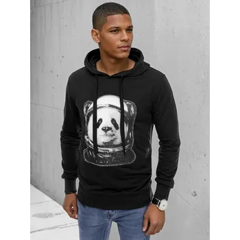 Pánská mikina Černá pánská mikina s pandou BX5130 Velikost: XL