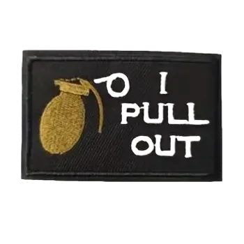 Nášivka Nažehlovací nášivka - I PULL OUT (7,9 x 4,9 cm)