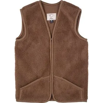 Dámská vesta Vlnka Vlněná vesta Merino s velbloudí vlnou hnědá velikost oblečení 3XL