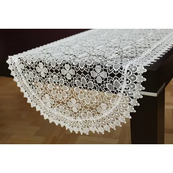 ubrus Krémový oválný krajkový ubrus Šířka: 50 cm | Délka: 100 cm
