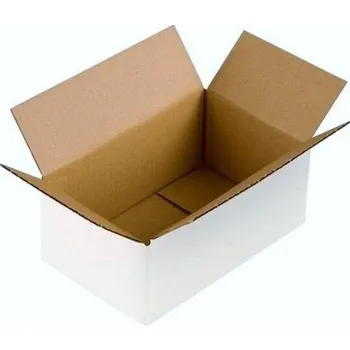 Obalový materiál Kartonová krabice klopová 250x150x100 mm 3VVL B 360g/m2 bílá - paleta 3360 ks