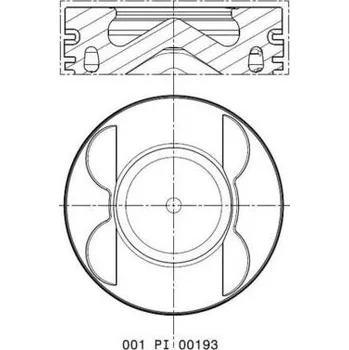 Píst motoru Píst MAHLE 001 PI 00193 000