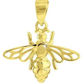 Přívěsek GEMMAX Plastický zlatý přívěsek Včelka – zlatý šperk ryzosti 585/1000 v Dárkovém balení s Certifikátem GLPYN-33861
