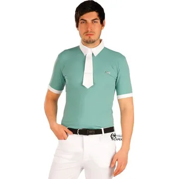 Závodní pánské triko Litex -KRAVATA POLO- - Zelená - M