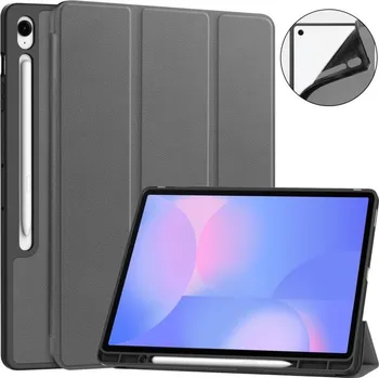 Pouzdro na tablet VSECHNONAMOBIL 107613 LEATHER Zaklápěcí kryt pro Samsung Galaxy Tab S10 FE+ šedý