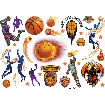 Odstranitelné tetování Smyvatelné tetování pro děti Míč BASKETBAL Gól Dočasné tetování