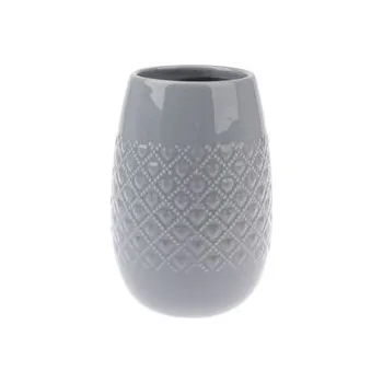 Váza Keramická kulatá váza - šedá, 2/36