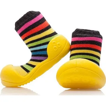 Capáčky ATTIPAS dětské ponožkové botičky AR05 žluté XL vel.22,5, 126-135 mm NP