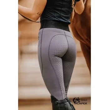 Jezdecké kalhoty Legíny EquiTheme -IRIS- - Tmavě šedá - 34