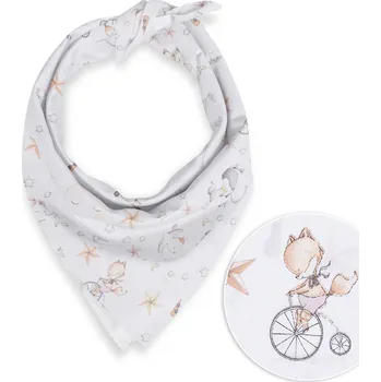 Dětský bavlněný šátek Sandra SA-371 Růžový cirkus se zvířátky 55 x 55 cm