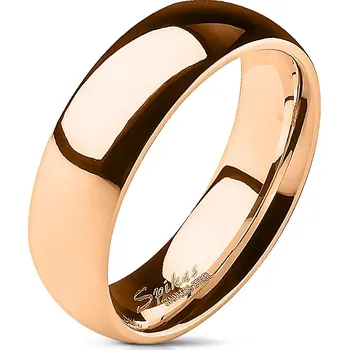 Prsten Šperky4U Zlacený ocelový prsten, šíře 6 mm - velikost 52 - OPR0016-6-52