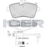 Sada brzdových destiček, kotoučová brzda ICER 181678-700