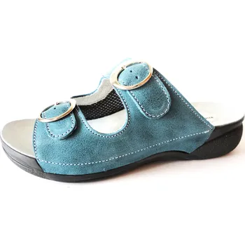 Dámská obuv MEDISTYLE zdravotní dámská pantofel Saskie Halux Barva: Tyrkys, Velikost EU: 37