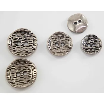 Knoflík Dírkový pokovený knoflík - stříbro - průměr 2,55 cm