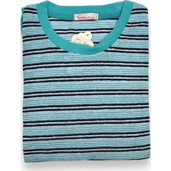 Dámské pyžamo Valerie Dream Dámské froté pyžamo s dlouhým rukávem LENKA Barva: Tyrkysová, Velikost: L