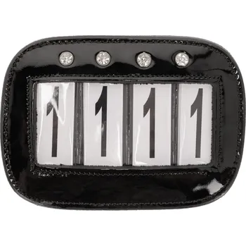 Čištění pro koně QHP Číslo startovní Quatro QHP, 2 ks, čtyřmístné, černé