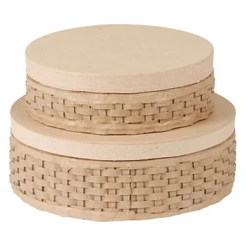 plyšák Pudełka tkane okrągłe 18cm+15cm op. 2szt., Decopatch