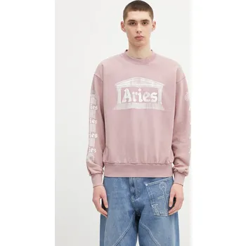 Dámská mikina Bavlněná mikina Aries Aged Ancient Column Sweat AR2003303 růžová 34X, vel. XL