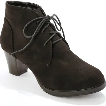 Dámská zimní obuv Kotníkové boty na podpatku v dřevěném vzhledu černá 41