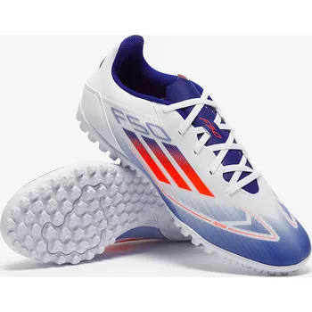 Turfy Turfy adidas F50 Club TF bílá/modrá/červená (11uk/ 46EU/ 28,4cm)