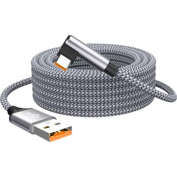 Datový kabel Rychlonabíjecí kabel USB A na USB C 50 cm koleno 90 stupňů 6A Typ-C nabíjecí a datový kabel nabíječka a synchronizace pro telefon