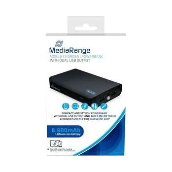 Mobilní telefon Powerb.MediaRange-8800 mAh,2x USB-A,LED,černá