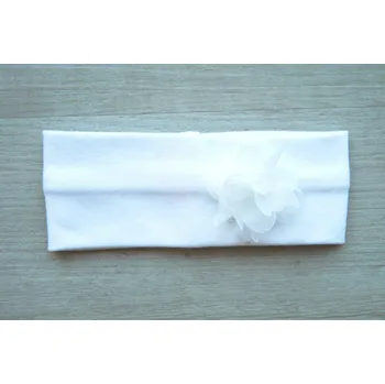 AMÁLKA Elastická, bílá čelenka, tylový bílý květ Velikost: 62-68